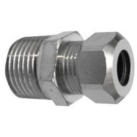NIPPLE BICONO CROMATO PER CANNETTE Misura: 1/2 x 3/8  Diam. 12