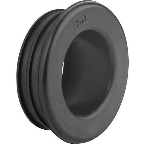 Nipple caoutchouc noir pour tube de siphon lavabo 46 x 32mm