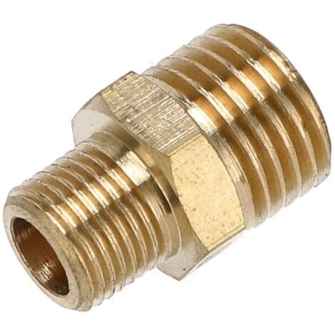 Nipple de réduction 1/4'' x 1/8'' hexagonal laiton nu