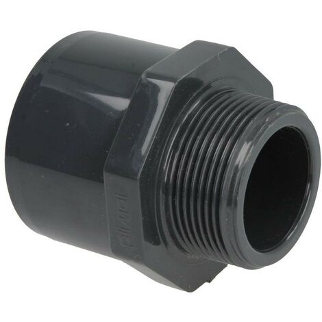 Nipple de transition PVC 50/63 mm manchon adhésif x 1 1/2" FM