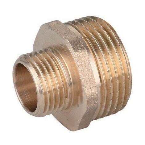 NIPPLE DIRITTO RIDOTTO MM OTTONE GIALLO Misura: 1/4 x 3/8