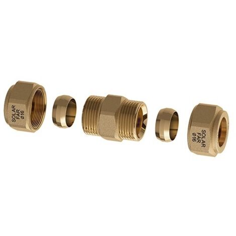NIPPLE DOPPIO CON TENUTA MECCANICA PER IMPIANTI SOLARI Diam. 18