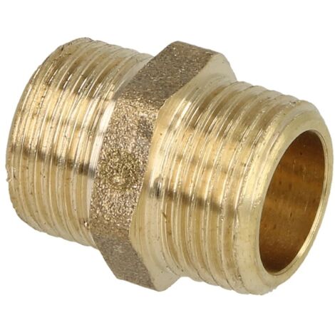 Nipple double 3/8’’ hexagonal laiton nu