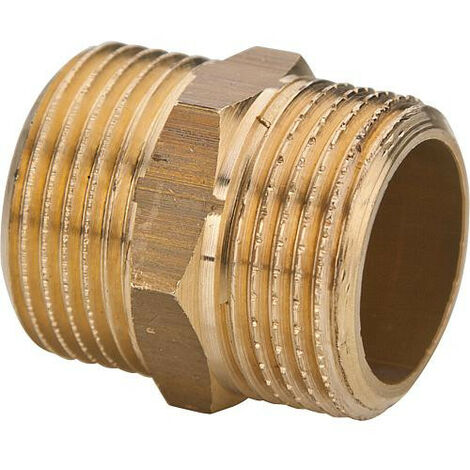 nipple double laiton 3/8" x 3/8"