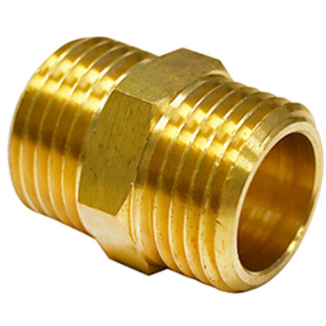 NIPPLE IN OTTONE PER TUBI GAS E ACQUA 1/2