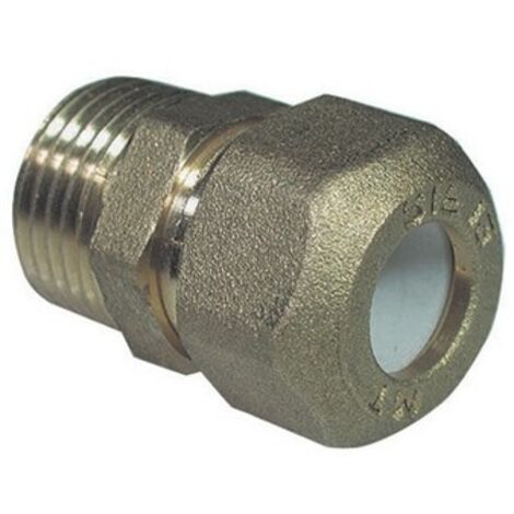NIPPLE MASCHIO BICONO PER RAME CON OGIVA TEFLON TIEMME 1/2 x 10R