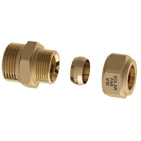 NIPPLE MASCHIO CON TENUTA METALLICA PER IMPIANTI SOLARI 3/4 - Diam. 16