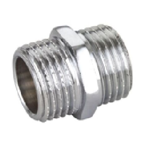 NIPPLES DIRITTO MM IN OTTONE CROMO IBP 1/4" (Pz.10)