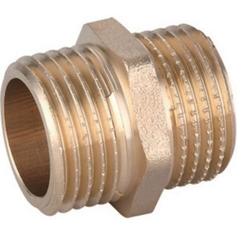 NIPPLES DIRITTO MM IN OTTONE GIALLO IBP 1/2 (Pz.10)