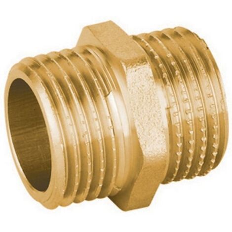 NIPPLES DIRITTO MM IN OTTONE GIALLO PESANTE IBP 3/4"