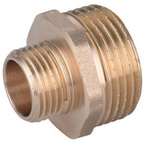 NIPPLES DIRITTO RIDOTTO MM OTTONE GIALLO 1/4 x 1/2
