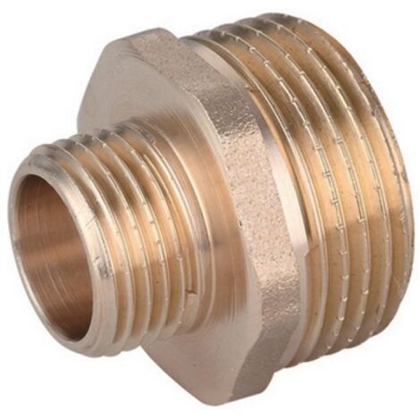 NIPPLES DIRITTO RIDOTTO MM OTTONE GIALLO IBP 1/2 x 3/8