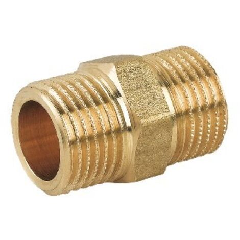 Nipples doppio prolungato mm in ottone giallo 1/2"