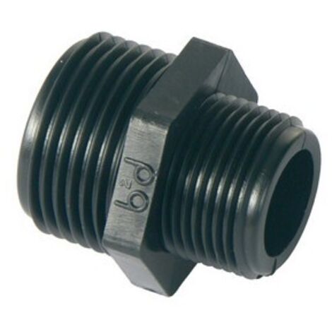 NIPPLES RIDOTTO IN PP NERO 3/4"X1/2"