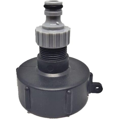 Nipplo a sgancio rapido per serbatoio da 1000 litri, connettore per rubinetto multitank IBC S60X6, connettore per tubo flessibile per adattatore per serbatoio IBC (uscita in plastica, 3/4')