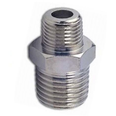 NIPPLO CON FILETTO CILINDRICO 1/8" 1/4" 3/8" 1/2" 3/4"  3/8" x 3/8"