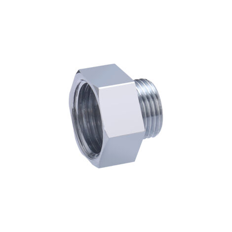 Nipplo femmina maschio, ridotto, cromato, F15x21 - M12x17, 10 pezzi NOYON & THIEBAULT
