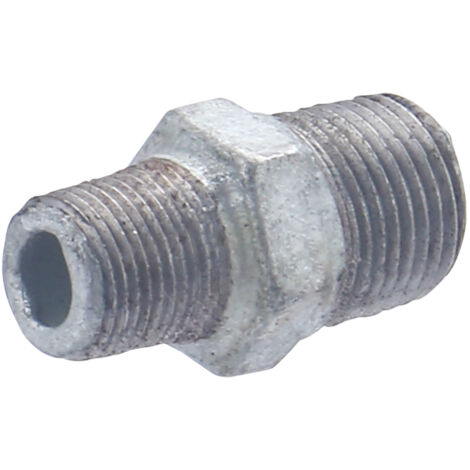 Nipplo galvanizzato, doppio maschio uguale, M15x21 - M12x17 NOYON & THIEBAULT