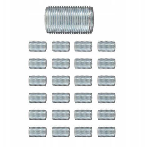 NIPPLO PER TUBO FILETTATO M10 X 20 MM SET DA 25 - PER LAMPADE E ILLUMINAZIONE