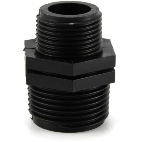 Nipplo ridotto filettato in polipropilene PN10 per irrigazione e giardinaggio -1'1/4 x 3/4'