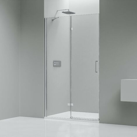 Nischendusche Bernstein NT403 Drehtür an Festfeld 8 mm Nano Klarglas 90 cm Türanschlag Links