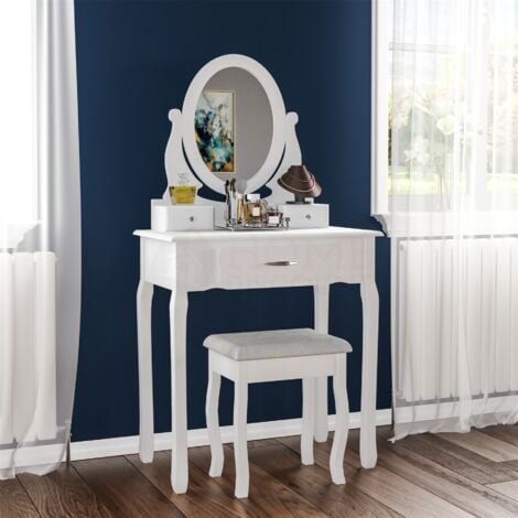 main image of "Nishano 3 Drawer Dressing Table, White"