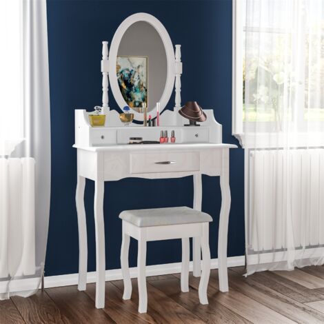main image of "Nishano 3 Drawer Dressing Table, White, Large"