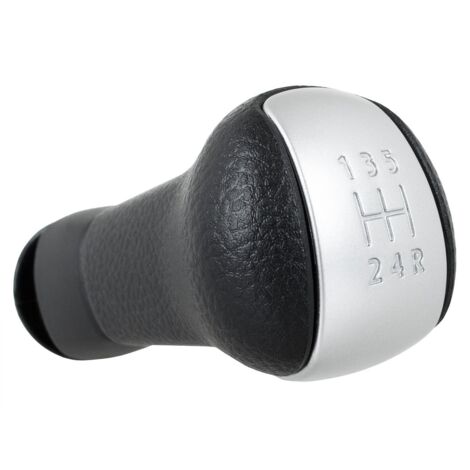 Nissan Qashqai 06-13 5 VELOCIDADES NEGRO + PLATA Pomo de cambio de marchas