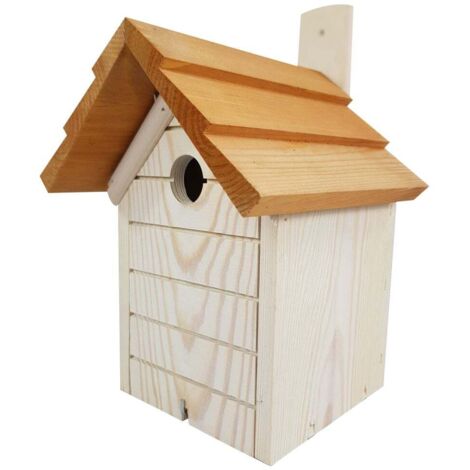 Nistkasten für Wildvögel Live Line 26 x 19,5 cm Einflugloch Ø 3 cm weiß Nistkasten
