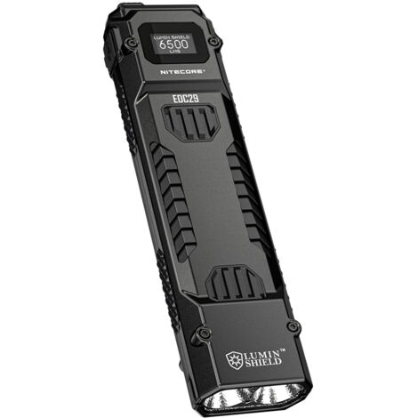 NITECORE LAMPE DE POCHE EDC29 LUMINBLADE - LAMPE DE POCHE TACTIQUE LED RECHARGEABLE PAR USB - EXTRÊMEMENT LUMINEUSE - 6500 LUMEN