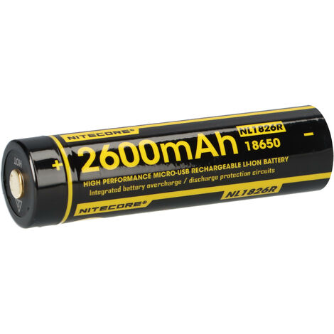 Nitecore Li-Ion Akku 3,7V Typ 18650 NL1826R 2600 mAh