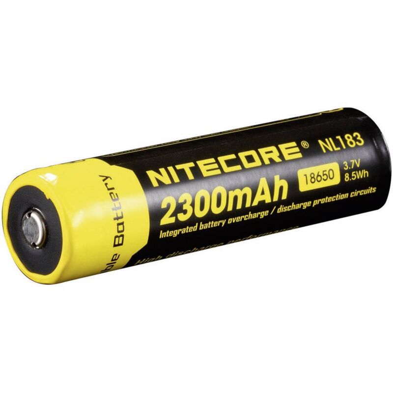 NL183 Pile rechargeable spéciale 18650 Li-Ion 3.7 v 2300 mAh - Nitecore