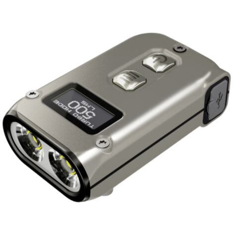 NiteCore TINI 2 Titanium LED Taschenlampe  akkubetrieben 500 lm  22 g