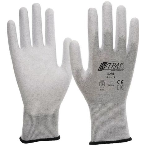 NITRAS Gants 6230 taille 9 gris/blanc 12 paires ( 8000235164 )