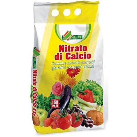 Nitrato di Calcio Concime Granulare Azotato per Orti, Giardini e Piante Sacco 4 Kg