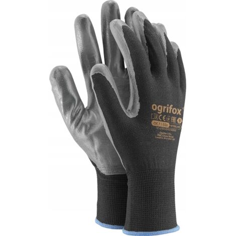 NITRIL-Arbeitshandschuhe Ogrifox OX-NITRICAR BS Größe 9