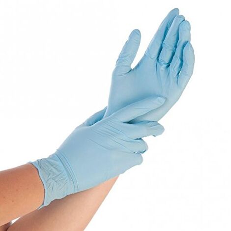 NITRILE GANTS DE ALLF OOD® COFFRE-FORT, NON POUDRÉS, 24 CM, BLANC/BLEU, 10 X 250 PIÈCES FRANZ MENSCH 26114