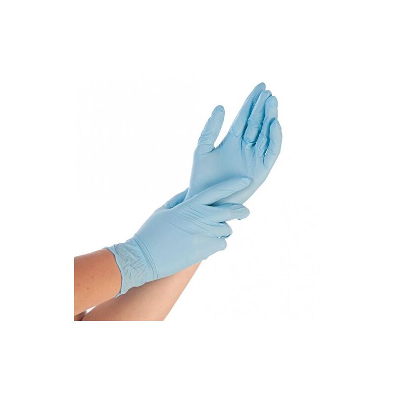 Nitrile gants de control, poudrés, 24 cm, bleu, 10 x 100 pièces Franz Mensch 2601