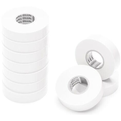 Nitto - Ruban Adhesif Isolant - Blanc - 19 Mm X 20 M