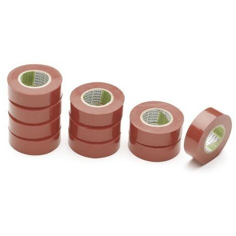 Nitto - Ruban Adhesif Isolant - Rouge - 19 Mm X 10 M
