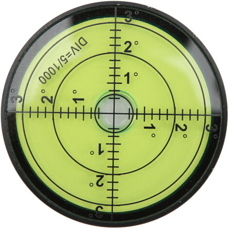 Niveau à bulle circulaire métallique 60x12mm haute précision, résistant aux chocs et durable