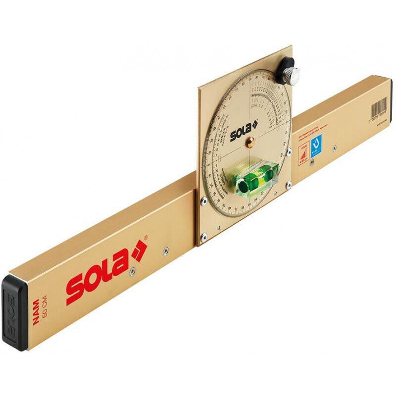 Sola Niveau à bulle inclinable nam 50 t 50cm alu.or avec aimant - 1484501