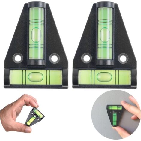 Niveau A Bulle en T, magnétique, Lot De 2 Petits Niveaux A Bulle Pratique pour Camping-Car, avec Aimant, Niveau A Bulle pour Fourgon, Rampe De Nivellement Caravane, Accessoires De Camping Voiture