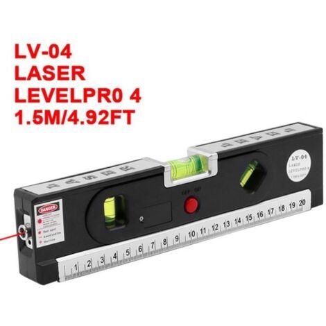Niveau à bulle laser multifonctionnel Fil infrarouge Stick 2 fils 1 point
