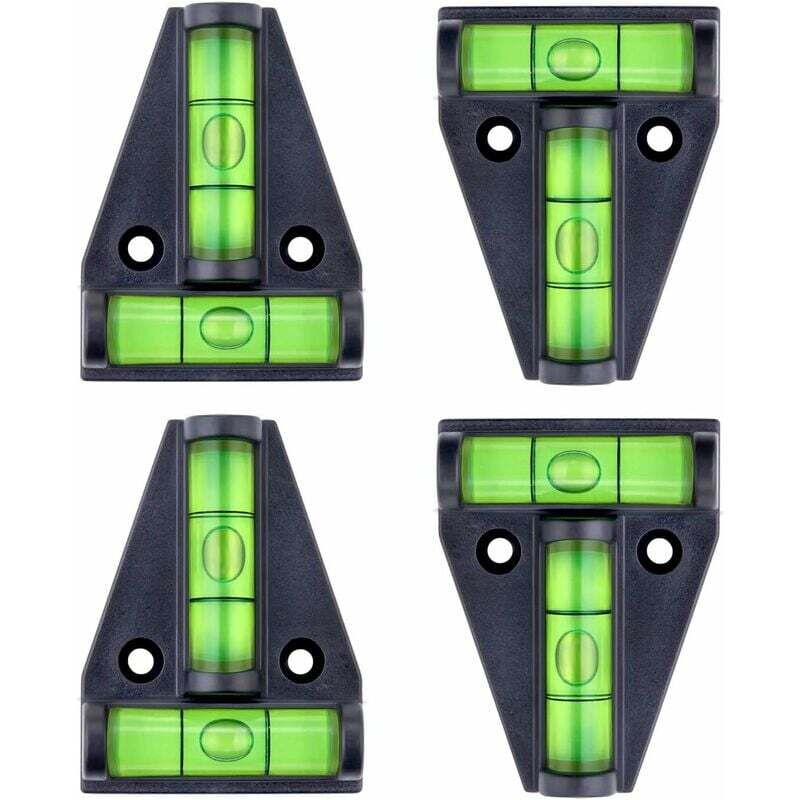 Image of Niveau À Bulle Magnétique En T Avec 2 Bulles Ensemble De 4 Pour Camping Car Stabilisateurs