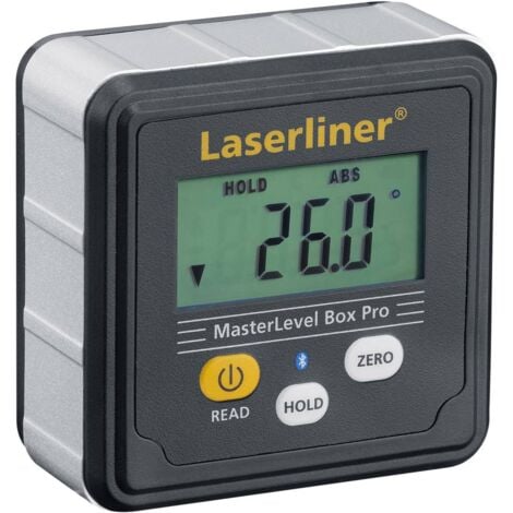Niveau à bulle numérique Laserliner MasterLevel Box Pro (BLE) 081.262A 28 mm 360 °