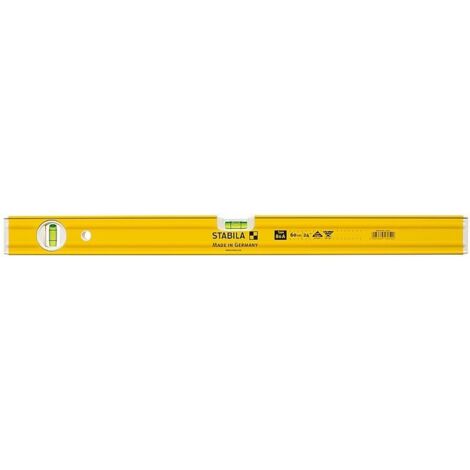 Niveau à bulle, profilé rectangulaire nervuré en métal léger, Modèle : Avec une nivelle verticale, Long. 60 cm, Type 80 A