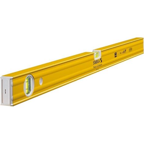 Niveau à bulle, profilé rectangulaire nervuré en métal léger, Modèle : Avec une nivelle verticale, Long. 80 cm, Type 80 A