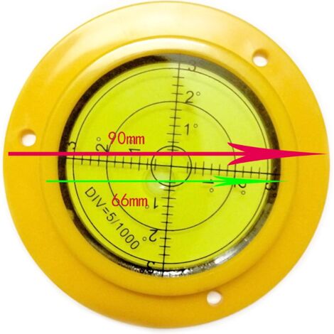 Niveau à bulle rond de précision 90 mm avec trous de montage pour camping-car