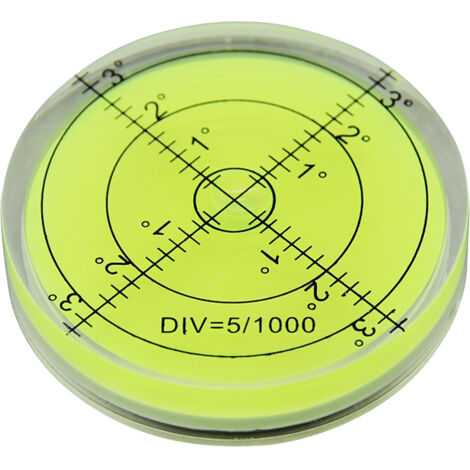 Niveau à bulle rond portable, jaune